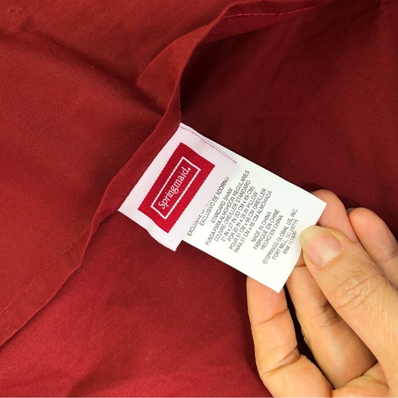 SpringMade Pillowcase Classic Victorian Colonial Style Burgundy Red Brown Decor - Picture 7 of 8